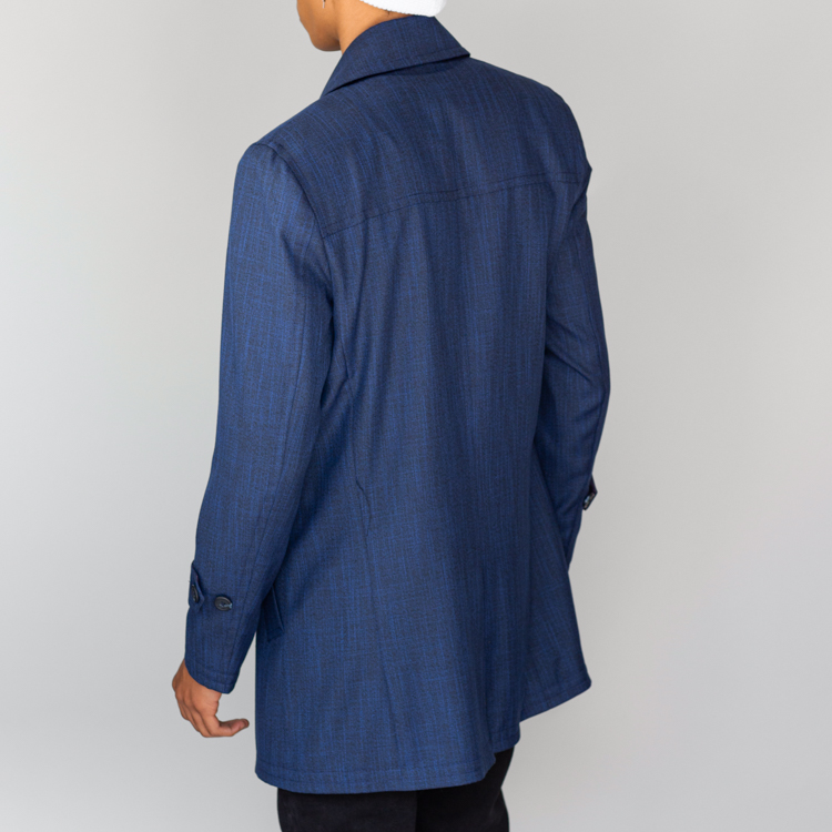 abrigo azul estructura cuadros marca emporium slim 144130 AZUL 3
