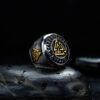 anillo gris con diseno nordico marca calak cl sico 141693 GRIS 1