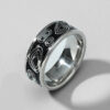anillo gris con diseno onda vintage marca calak cl sico 141651 GRIS 1