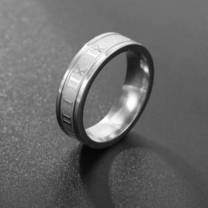 anillo gris con numeros romanos marca calak cl sico 141913 200754 1