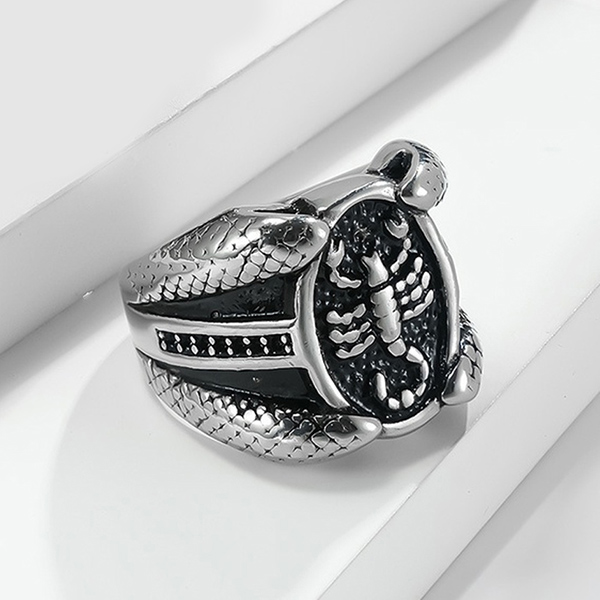 anillo gris de escorpion marca calak cl sico 141768 GRIS 2