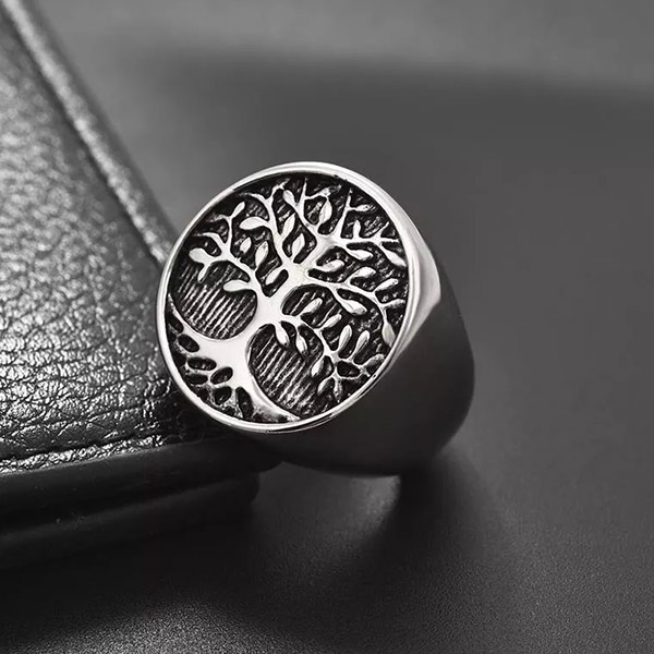 anillo gris del arbol de la vida marca calak cl sico 141688 GRIS 1
