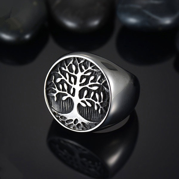 anillo gris del arbol de la vida marca calak cl sico 141688 GRIS 2