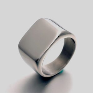 anillo gris steel square silver marca calak cl sico 141857 200765 1