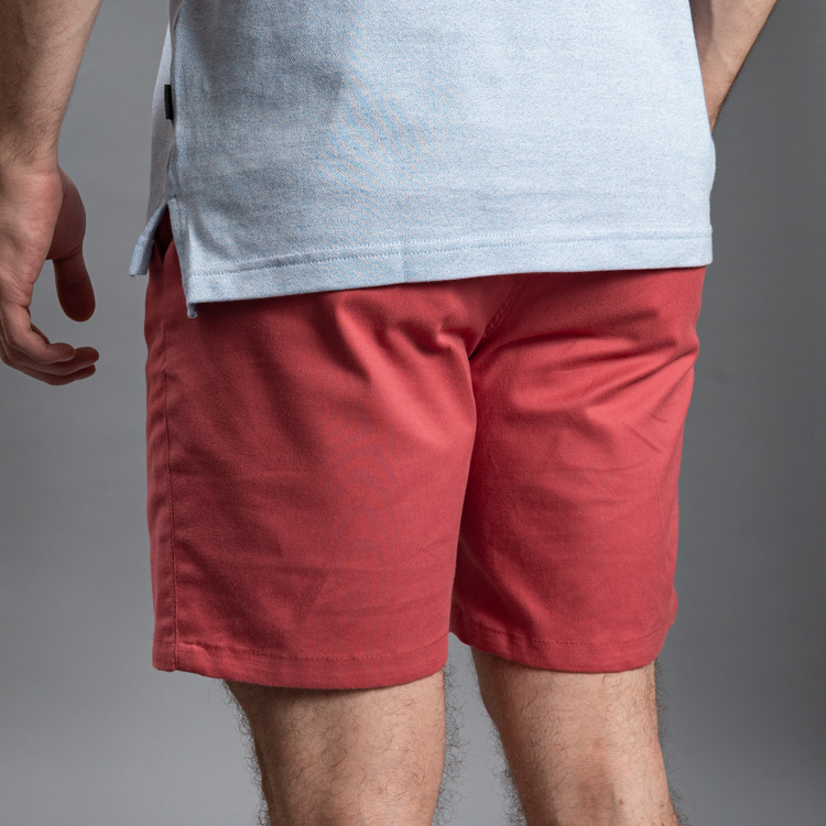 bermuda rojo estructura plana marca business casual slim 162026 347590 4