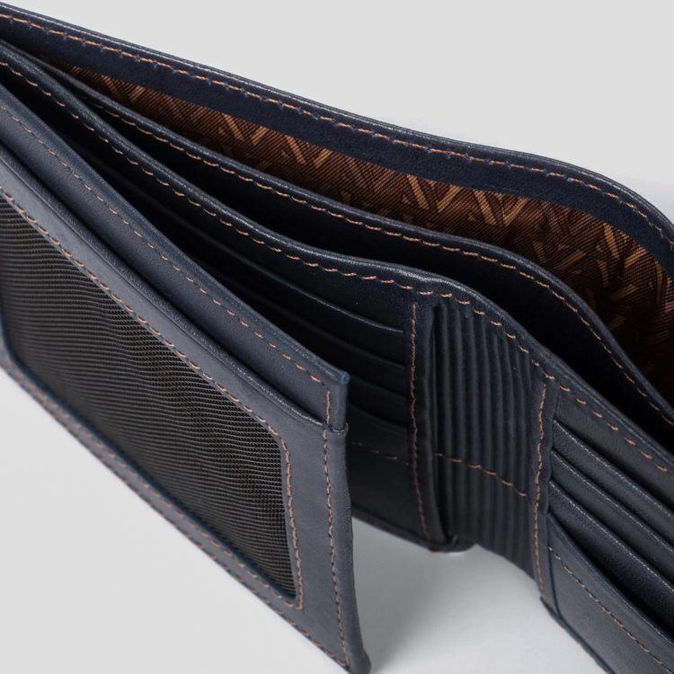 billetera azul estructura plana marca v lez cl sico 139761 338104 3