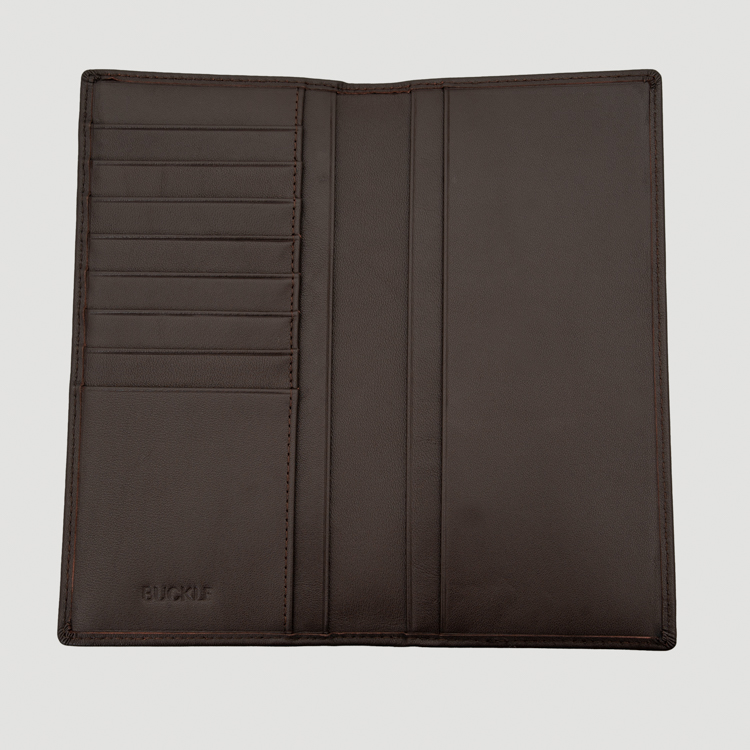 billetera caf estructura plana marca buckle cl sico 158750 CAFE 2