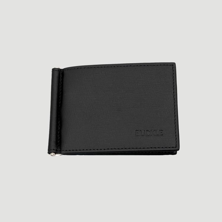 billetera negro estructura labrada marca buckle cl sico 158749 NEGRO 1