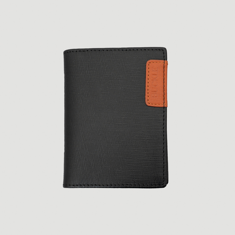 billetera negro estructura labrada marca buckle cl sico 158751 NEGRO 1