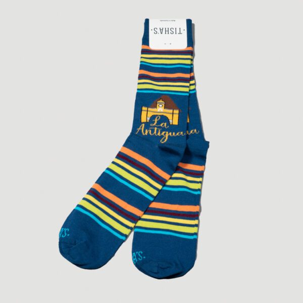 calcetines azul diseno la antigua 2024 marca tishas cl sico 157655 AZUL 1