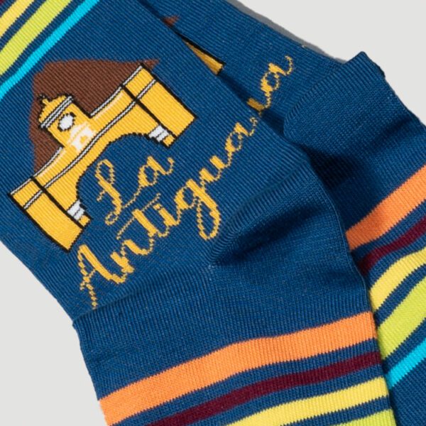 calcetines azul diseno la antigua 2024 marca tishas cl sico 157655 AZUL 2