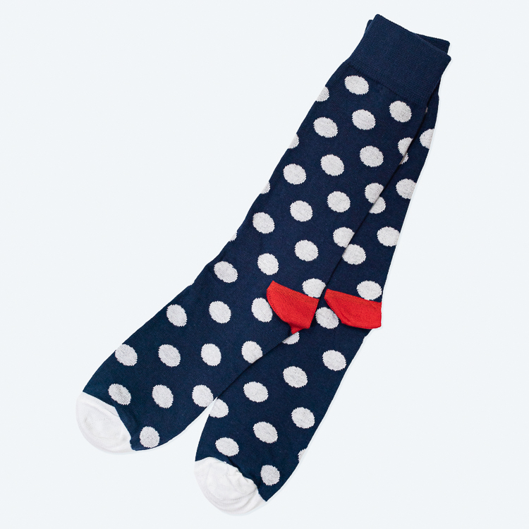 Calcetines azul diseño lunares marca Emporium clásico | 127656