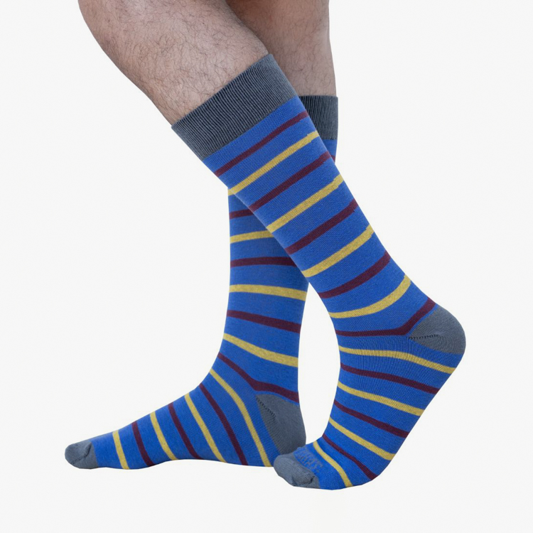 calcetines azul estructura plana marca tishas cl sico 161055 AZUL 1