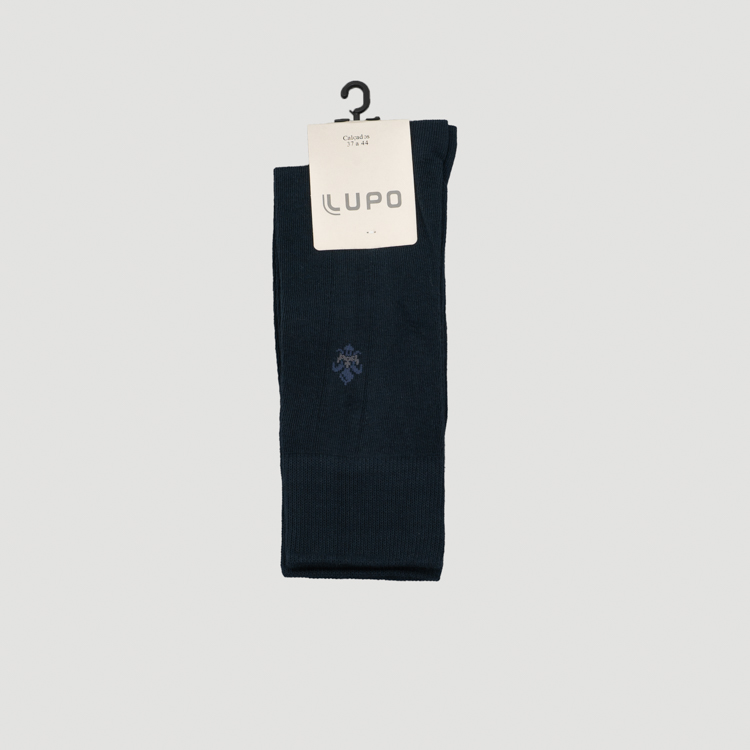 calcetines azul ma estructura plana marca lupo cl sico 160356 AZUL MA 1
