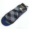 calcetines azules invisibles con diseno de cuadros marca emporium casual 118551 GRIS 2