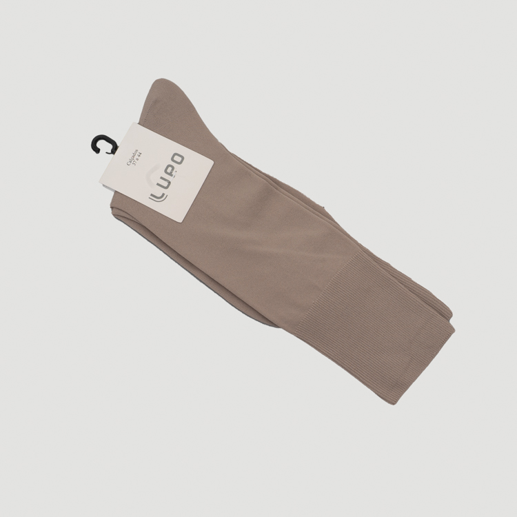 calcetines beige estructura plana marca lupo cl sico 160371 BEIGE 2