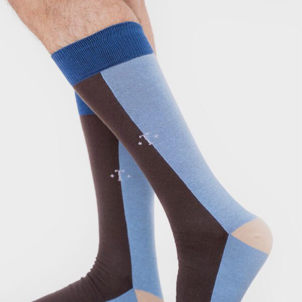 calcetines caf diseno vertical sky marca tishas cl sico 150231 CAFE 2