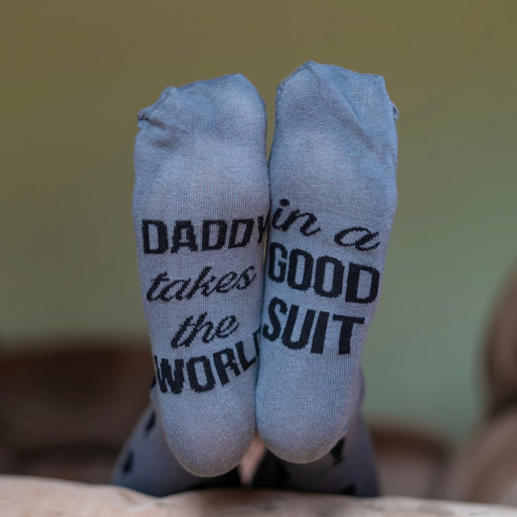 Calcetines gris diseño Daddy Suit marca Tishas clásico | 140291