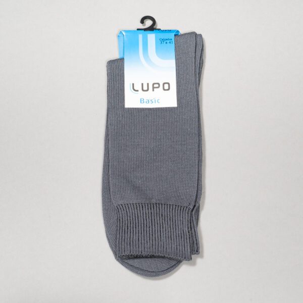 calcetines gris estructura plana marca lupo cl sico 152524 GRIS 1