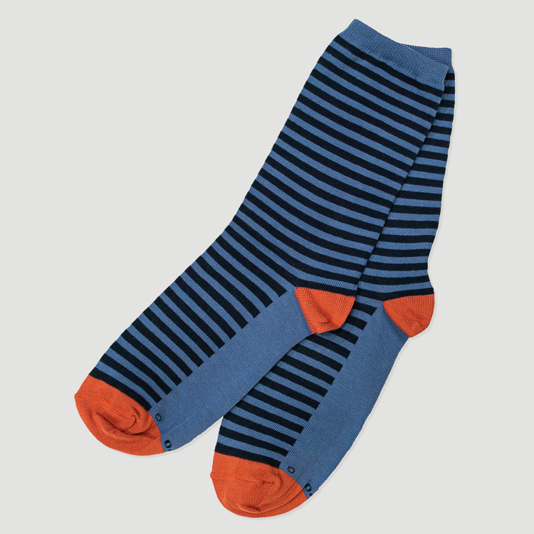 Calcetines gris y azul diseño líneas marca Lupo clásico | 127989