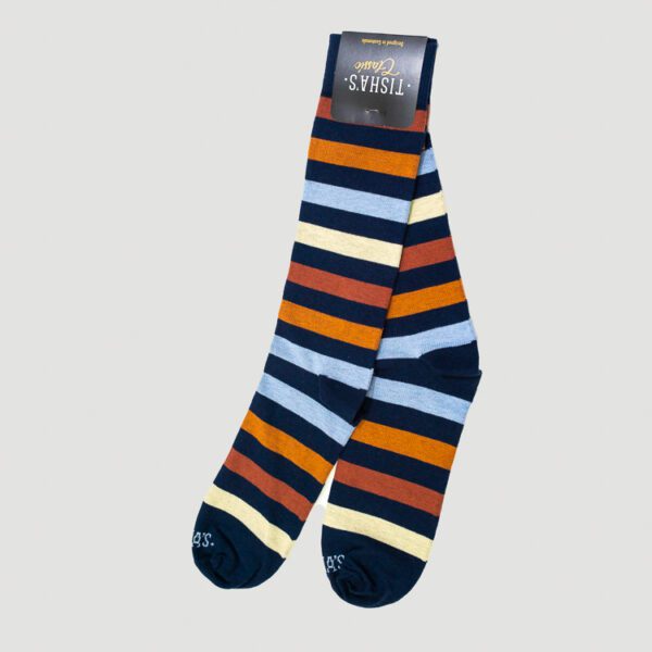 calcetines negro diseno de lineas marca tishas cl sico 144071 NEGRO 1