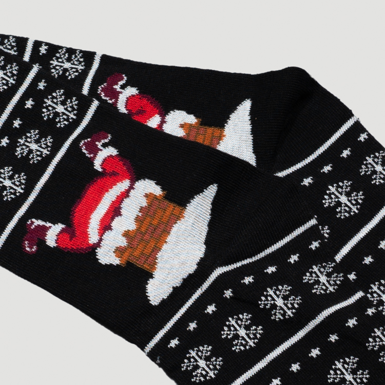 calcetines negro diseno xmas santa 2024 marca tishas cl sico 158706 ROSADO 2