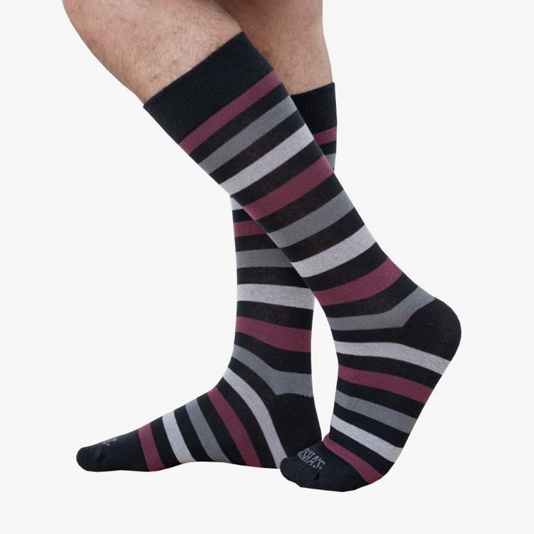 calcetines negro estructura plana marca tishas cl sico 161056 NEGRO 1