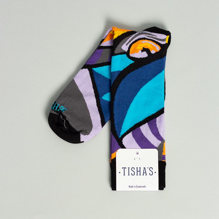 Calcetines azules con diseño de Sumpango marca Tishas Casual | 124898