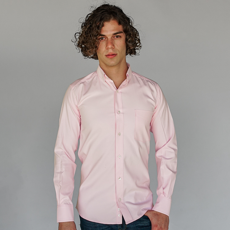Camisa rosado diseño plano marca Business Casual slim | 127426