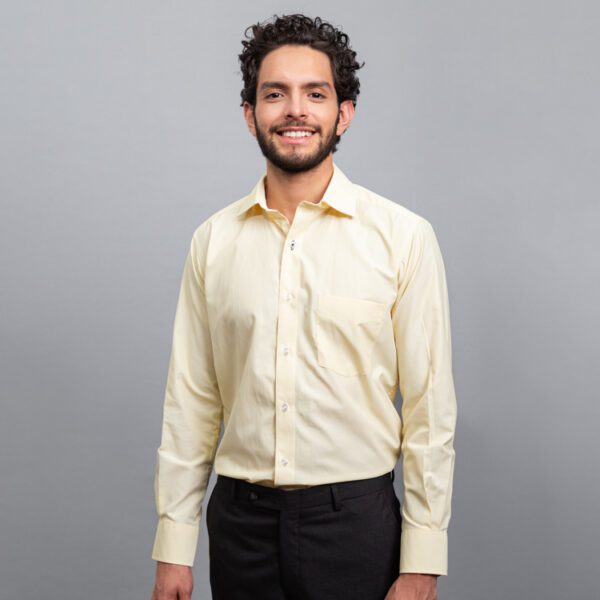 camisa amarilla estructura plana marca smart slim 152645 AMARILLO 1