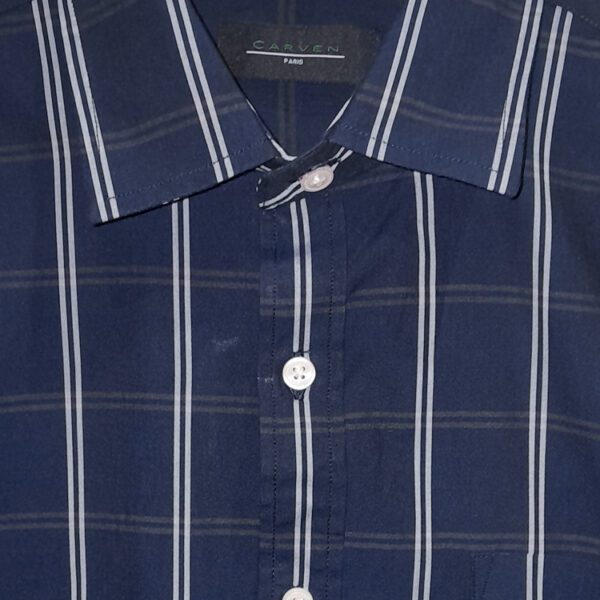camisa azul diseno con lineas marca carven cl sico 147491 237790 2