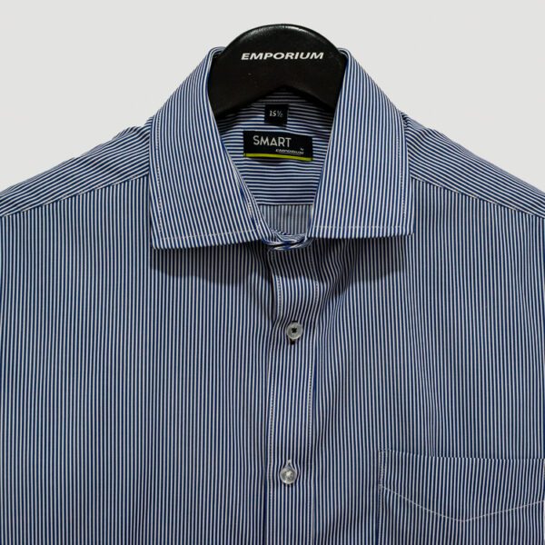 camisa azul diseno con lineas marca smart slim 138582 195050 3