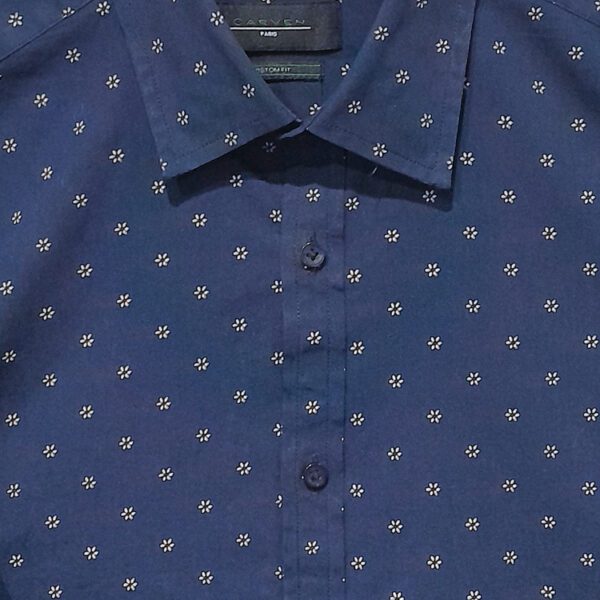 camisa azul diseno con puntos marca carven cl sico 147487 237791 2