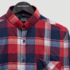 camisa azul diseno de cuadros con coderas marca business casual cl sico 141372 AZUL 2