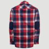 camisa azul diseno de cuadros con coderas marca business casual cl sico 141372 AZUL 3