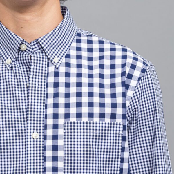 camisa azul diseno de cuadros marca carven cl sico 155677 296559 2