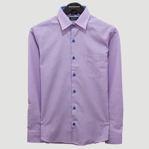 camisa azul diseno de lineas marca business casual cl sico 142074 AZUL 1