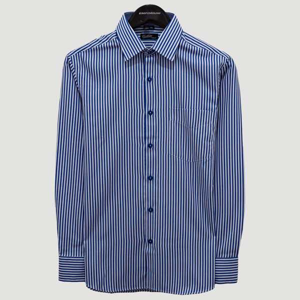 camisa azul diseno de lineas marca colletti cl sico 142006 AZUL 1