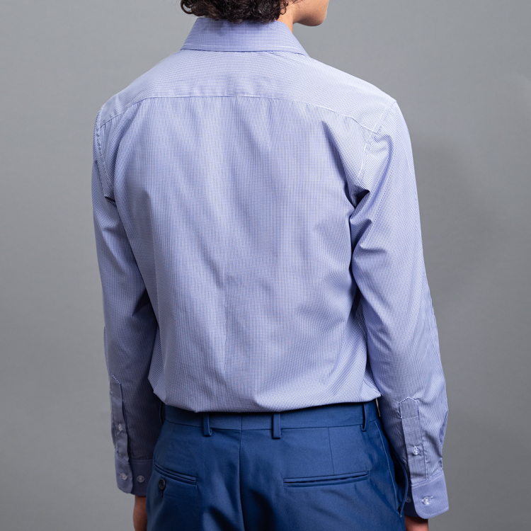 camisa azul diseno de lineas marca smart slim 148251 AZUL 3