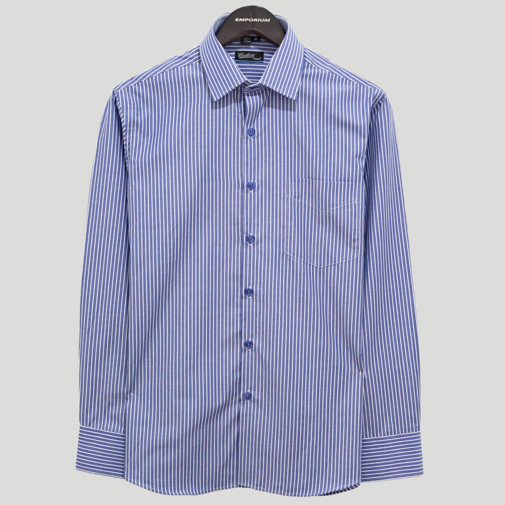 Camisa azul estilo línea  marca Colletti clásico | 132003