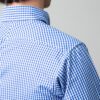 camisa azul estructura de cuadros marca business casual slim 147724 AZUL 3