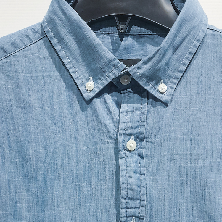 camisa azul estructura labrada marca carven cl sico 147503 CELESTE 2