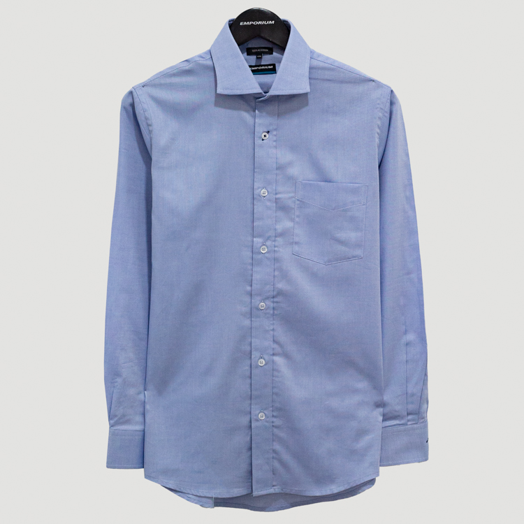 camisa azul estructura labrada marca emporium cl sico 140531 AZUL 1