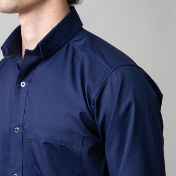 camisa azul estructura oxford liso marca business casual slim 147716 249628 2