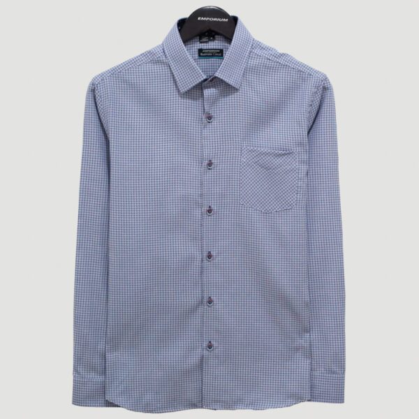 camisa azul estructura plana marca business casual cl sico 146305 AZUL 1