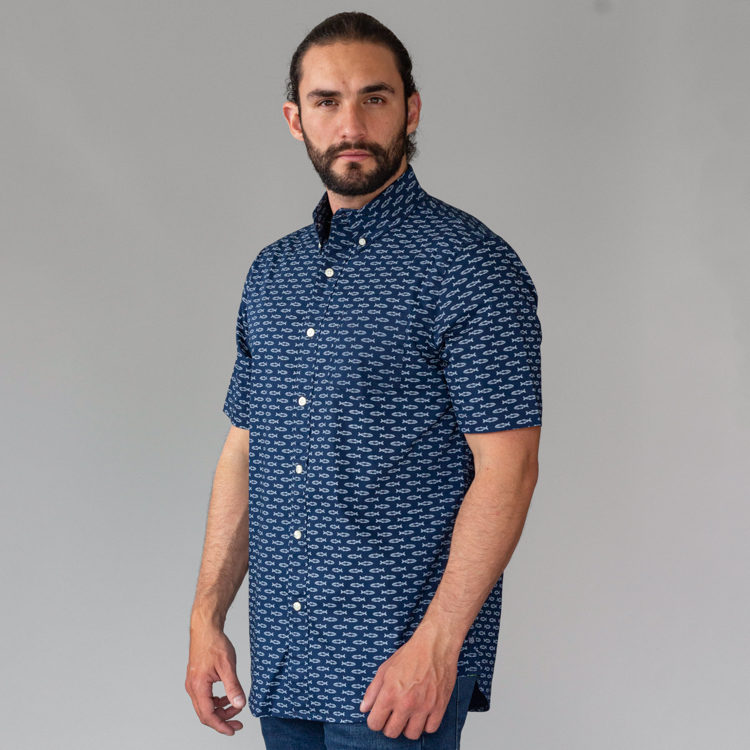 camisa azul estructura plana marca carven cl sico 142857 365567 1