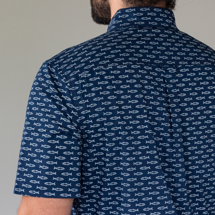 camisa azul estructura plana marca carven cl sico 142857 AZUL PA 2