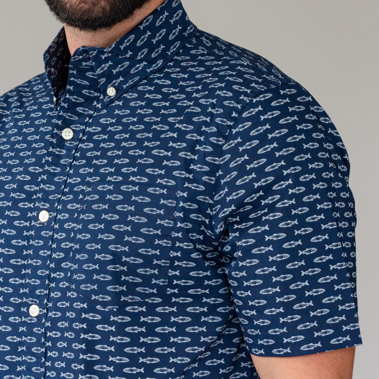 camisa azul estructura plana marca carven cl sico 142857 AZUL PA 3