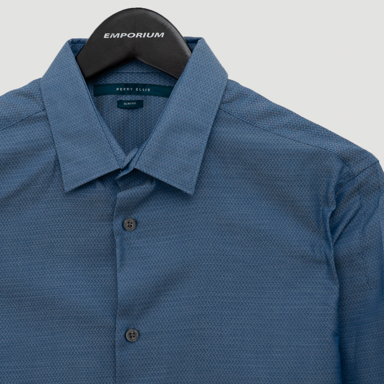 camisa azul estructura plana marca emporium cl sico 159922 AZUL 2