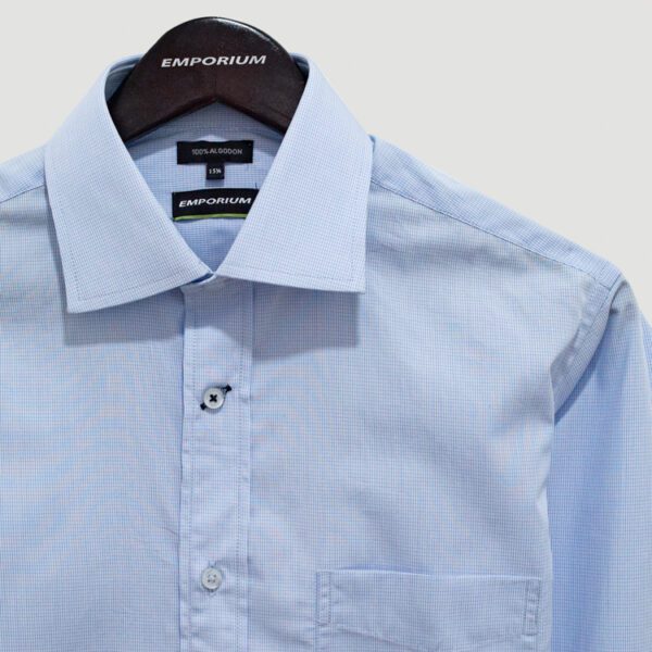 camisa azul estructura plana marca emporium slim 140976 AZUL 3